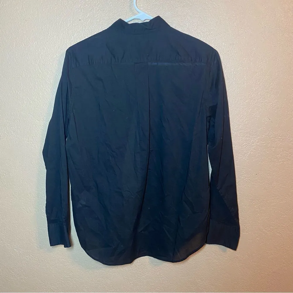 Everlane Woman’s Size 2 Black Button Down 100% cotton Long Sleeve - Image 4