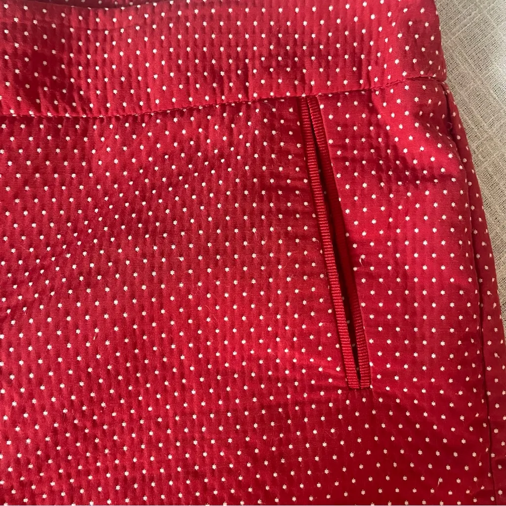 Cynthia Rowley‎ Red Polka Dot Shorts Size 10 Patriotic 4th of July Summer Cotton - Image 7