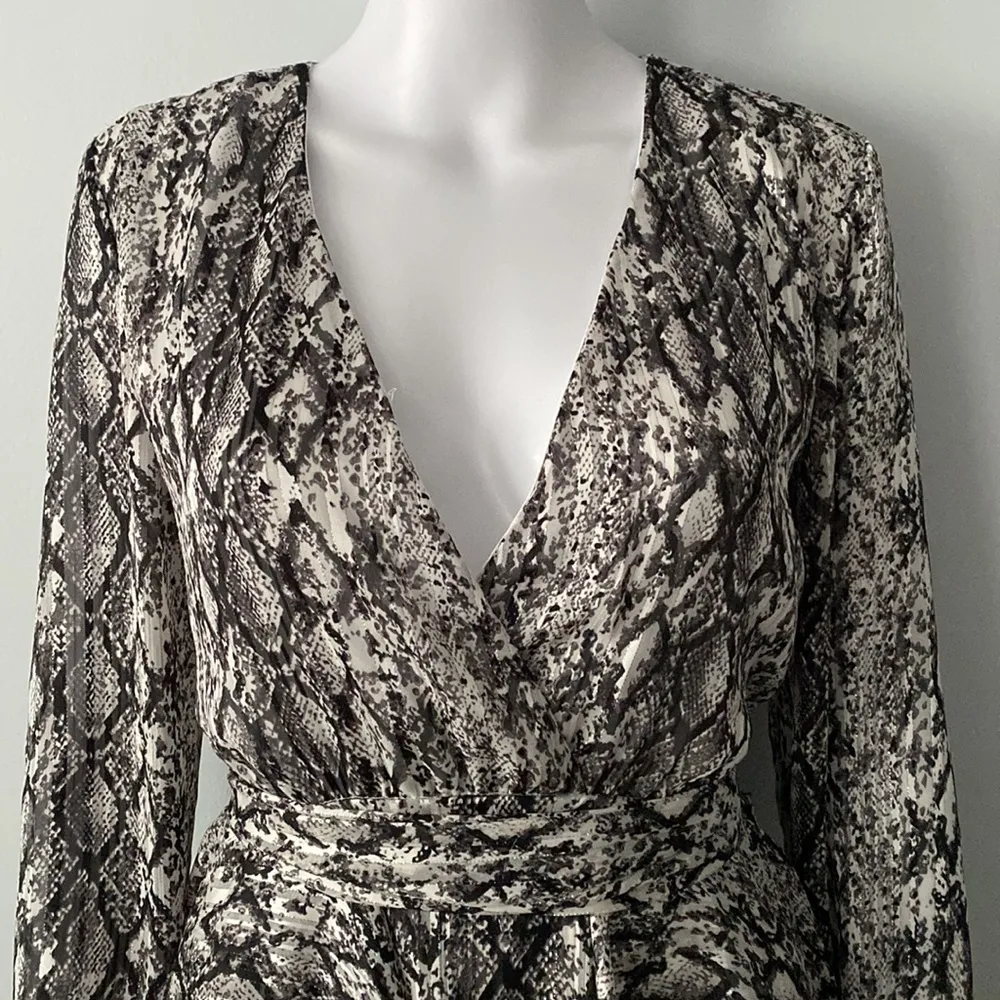 DO+BE Snake Print Long Sleeves Mini Dress - Image 2