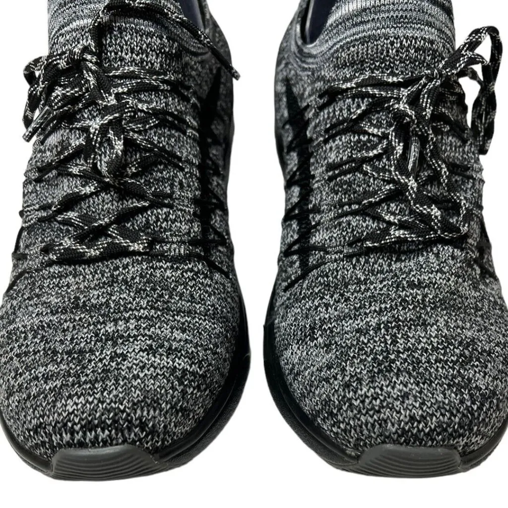 TRAQ by Alegria‎ Womens 6.5 Gray Black Synq Athletic Lace Up Low Top Knit Mesh - Image 4