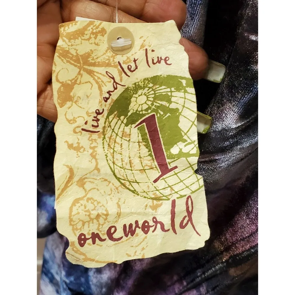 One World Women Multicolor Polyester Long Sleeve Scoop Neck Pullover Sweater 1X - Image 8