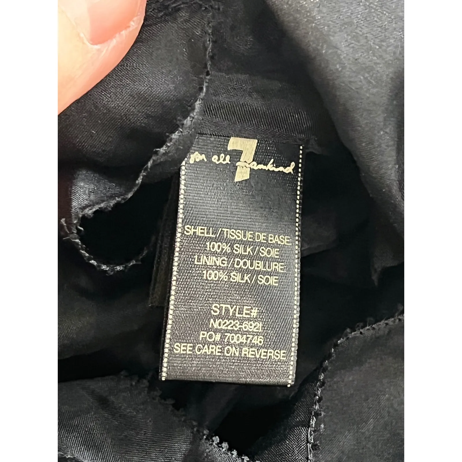 Silk 7 For All Mankind size small sexy Black Embellished Tank Top night out - Image 5