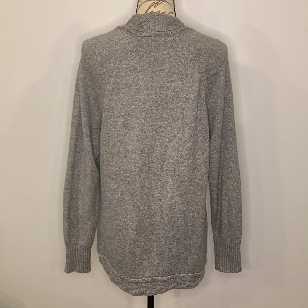 Liz Claiborne open front cardigan sweater cable detail XL - Image 3