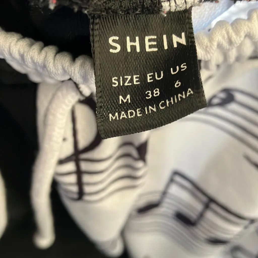 FINAL MARKDOWN SHEIN Monochrome Music Note joggers medium - Image 2