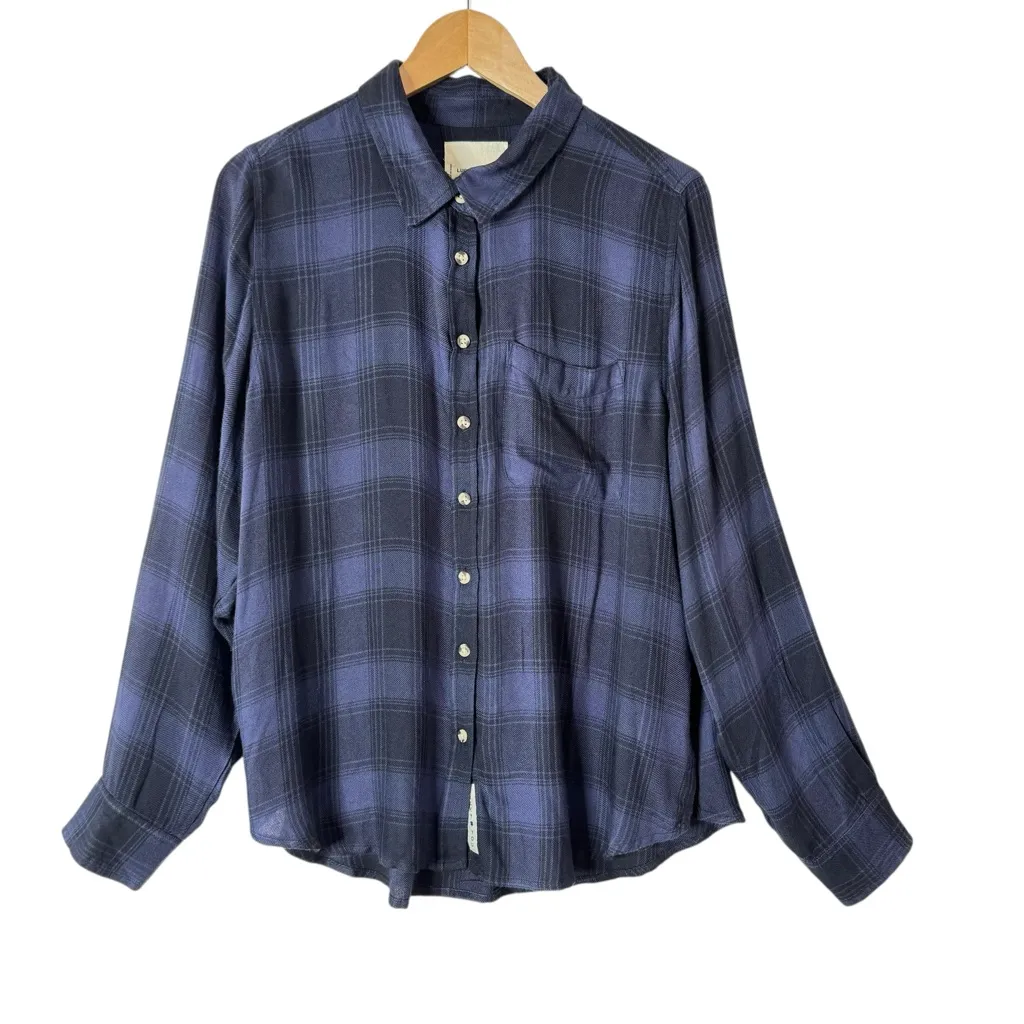 Lucky Brand Blue Plaid Button Front Shirt | Soft Flannel | Size M - Image 2