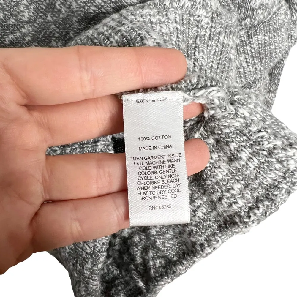 Gray Space Dye Corset Waist Slouchy Balloon Sleeve Sweater - Image 7