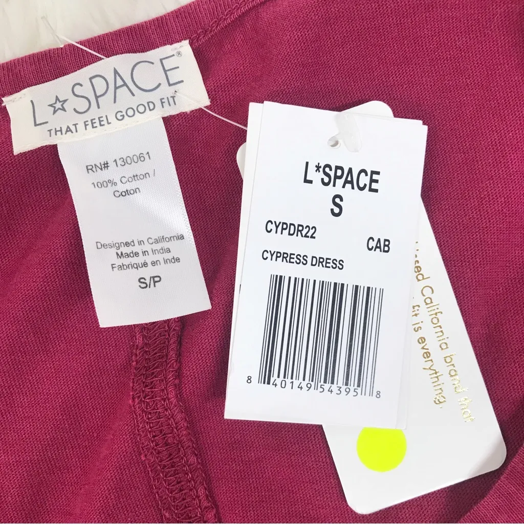 L*SPACE Cypress Burgundy Red Wrap Front Mini Tank Dress Casual Beach Size‎ Small - Image 7