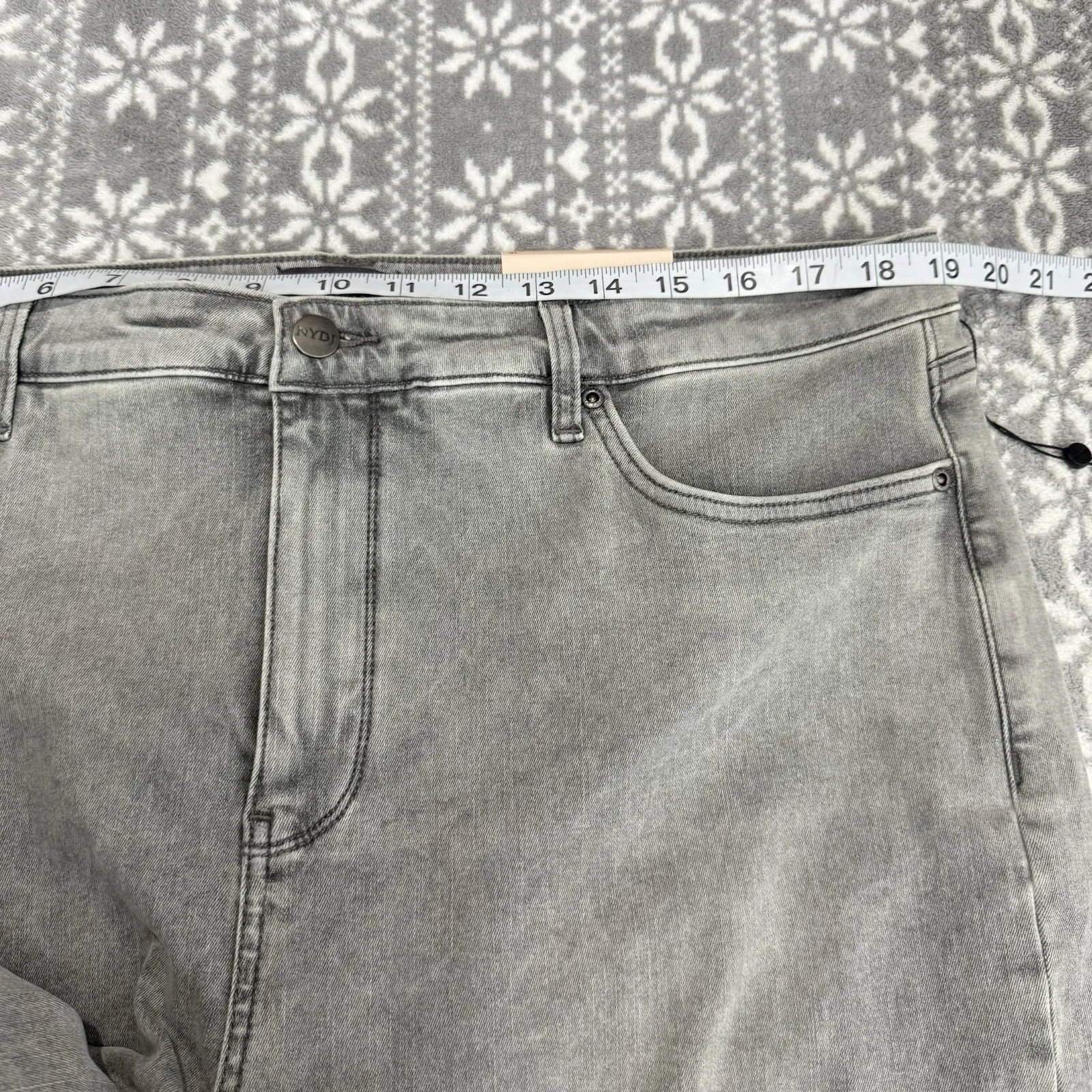 NWT NYDJ Sheri Slim Ankle Curve Shaper Islandpine‎ Gray Size 18 Inseam 27" - Image 9