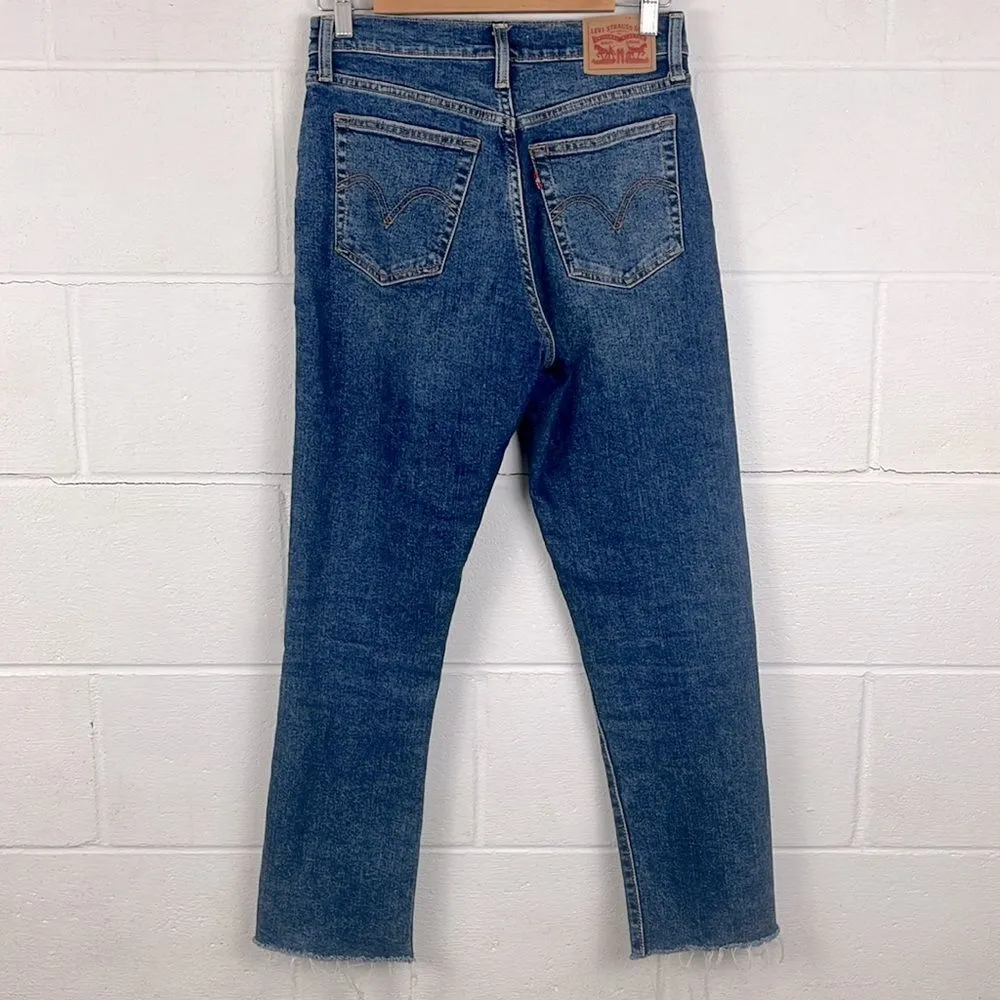 Levi’s women’s wedgie straight raw hem button fly straight leg jean - Image 4