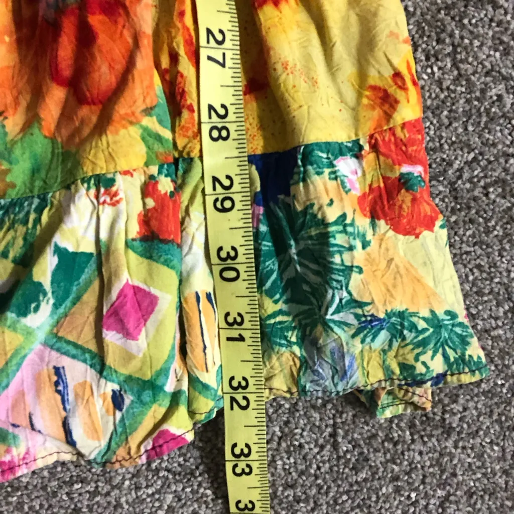 Vintage Jams World Hattie Tiered Mini Dress in Mixed Poppy Print Size Small - Image 14