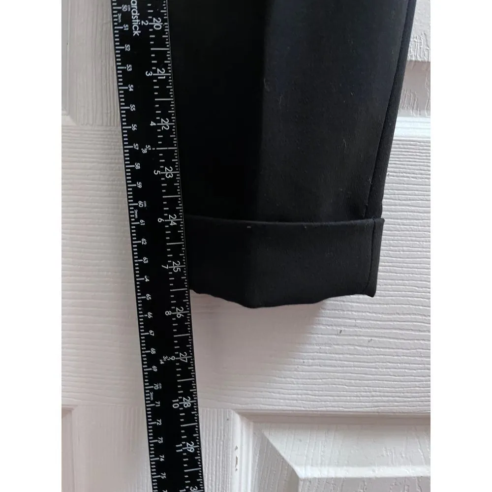 Black Cuffed Tapered Pant Size 0 Style 568369 Office Workwear - Image 7