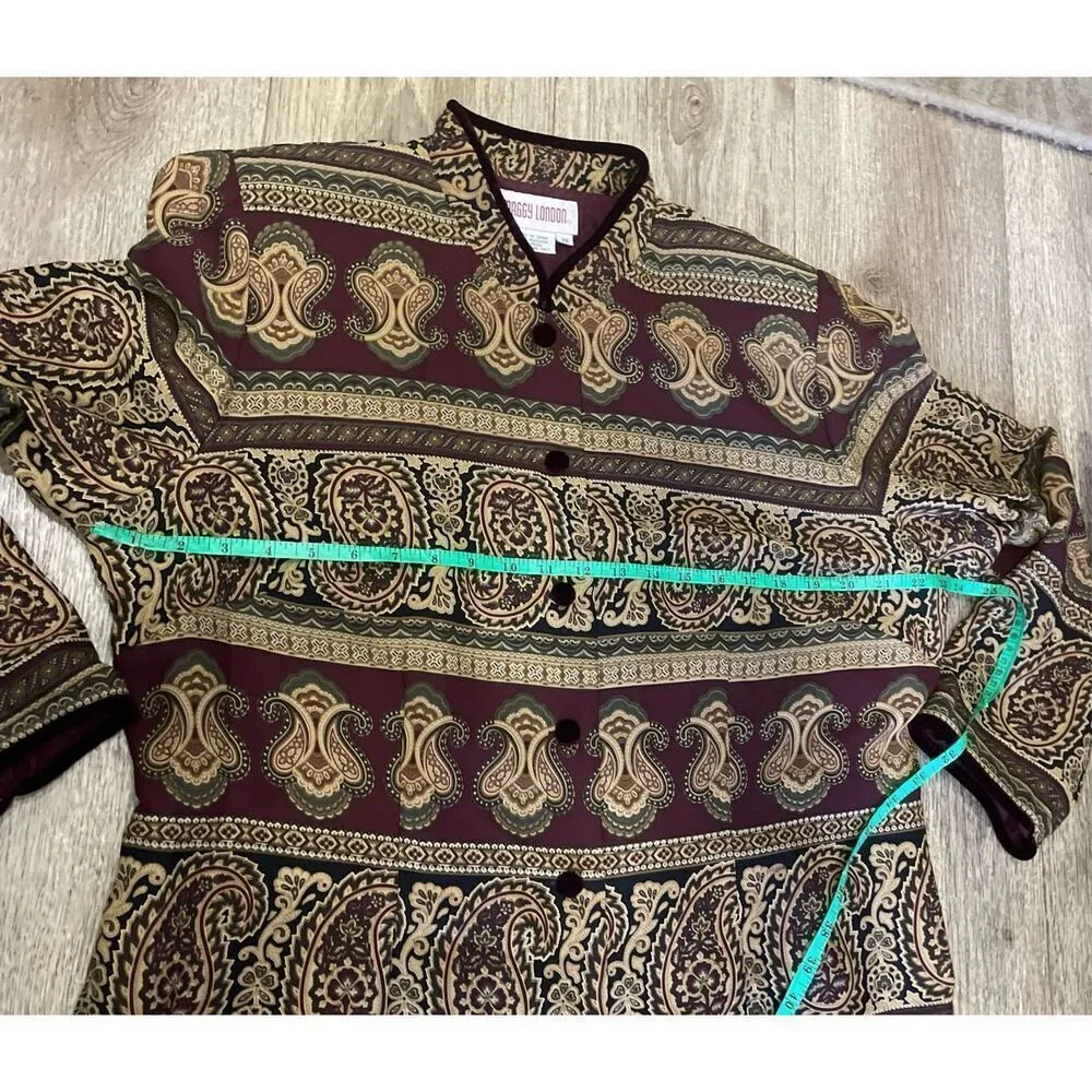 Maggy London Vintage Button Down Dress Size 16 Boho - Image 4