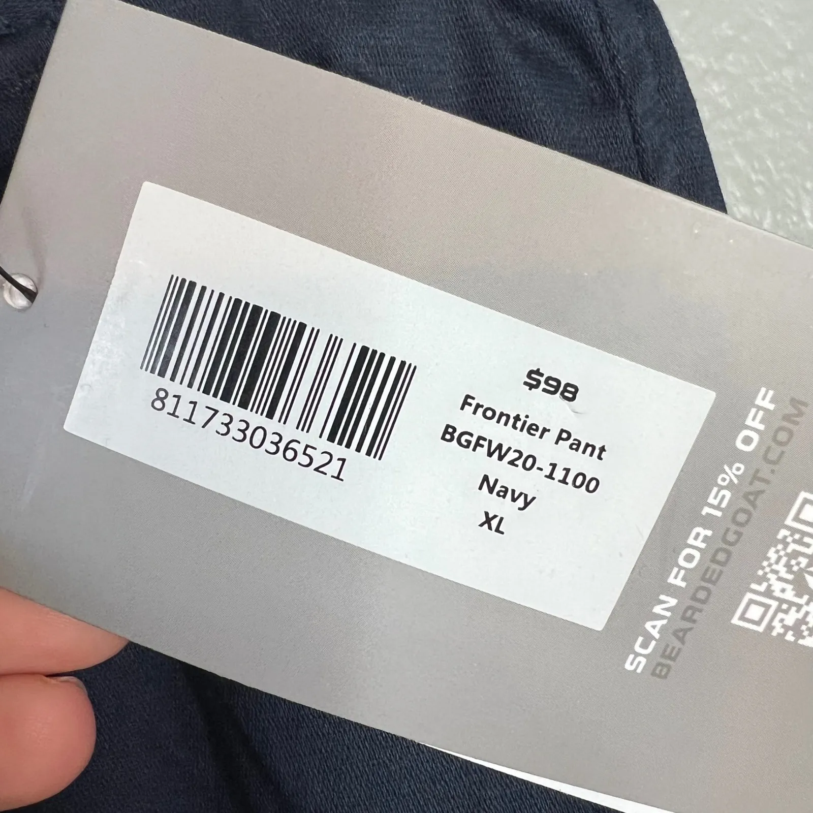 Bearded Goat Frontier Pant BGFW20 Womens‎ Size XL Navy Outdoor Cargo Pants Blue - Image 2