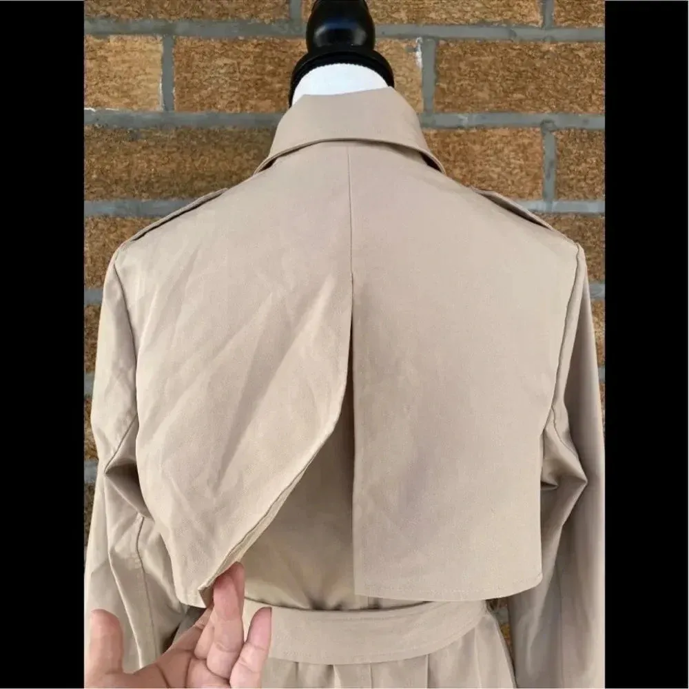 Orolay Women's Long Double Breasted NWT
Trench Coat XS Tan - Image 11
