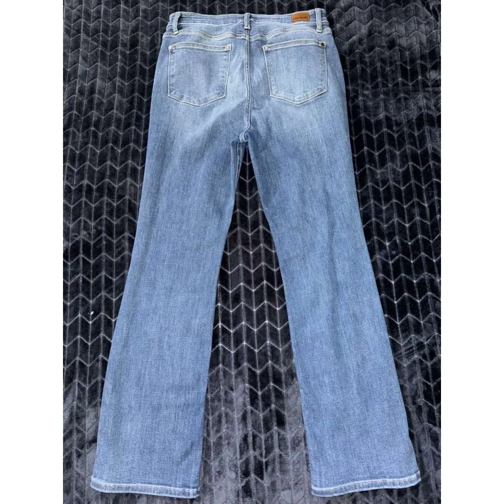 Judy Blue Women's Bootcut  Blue Denim Dark Wash High Waist Jeans Size 30 - Image 5