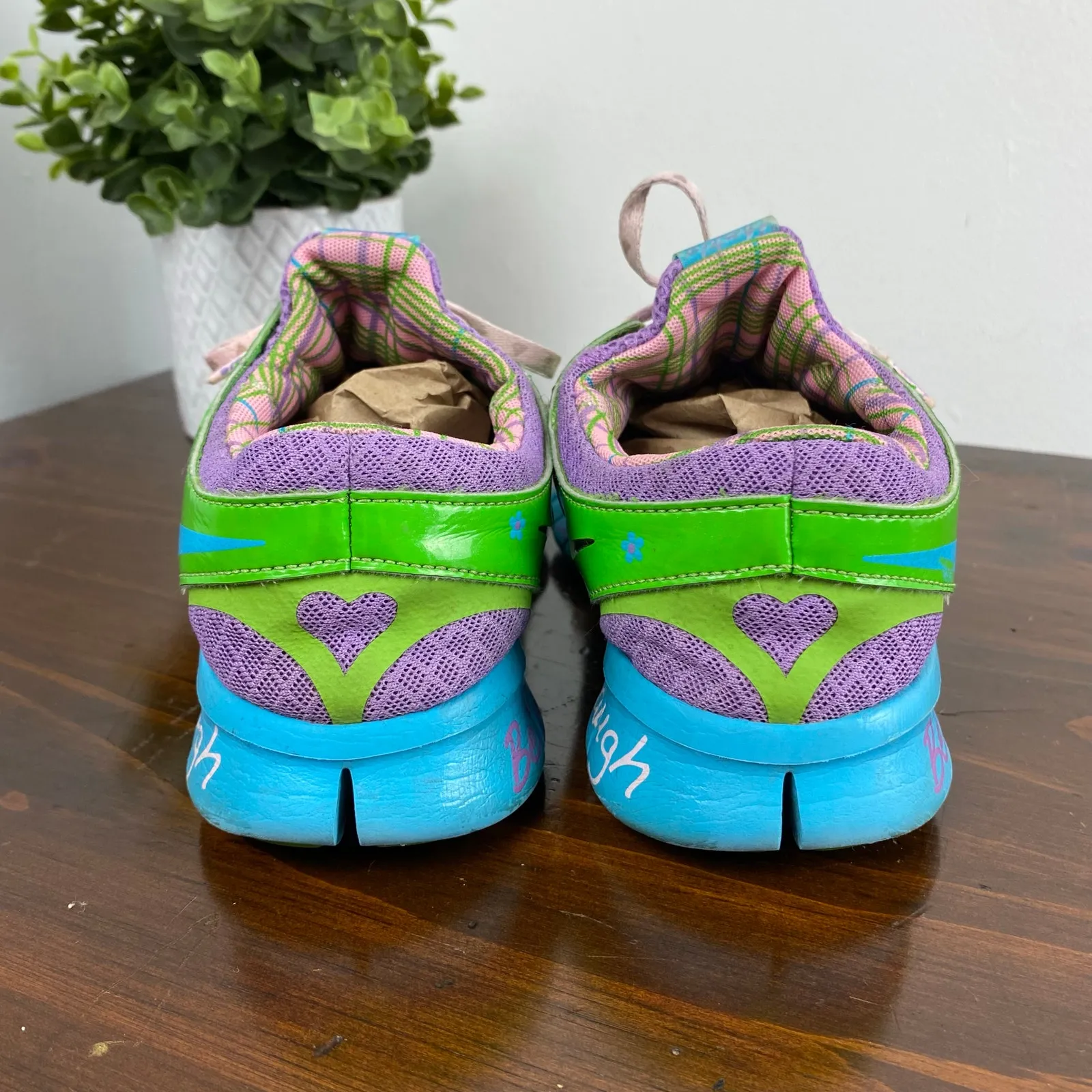 Nike Free Run + 2 DB Doernbecher Violet Green Blue Women's Sz 6.5 Running Shoes - Image 4