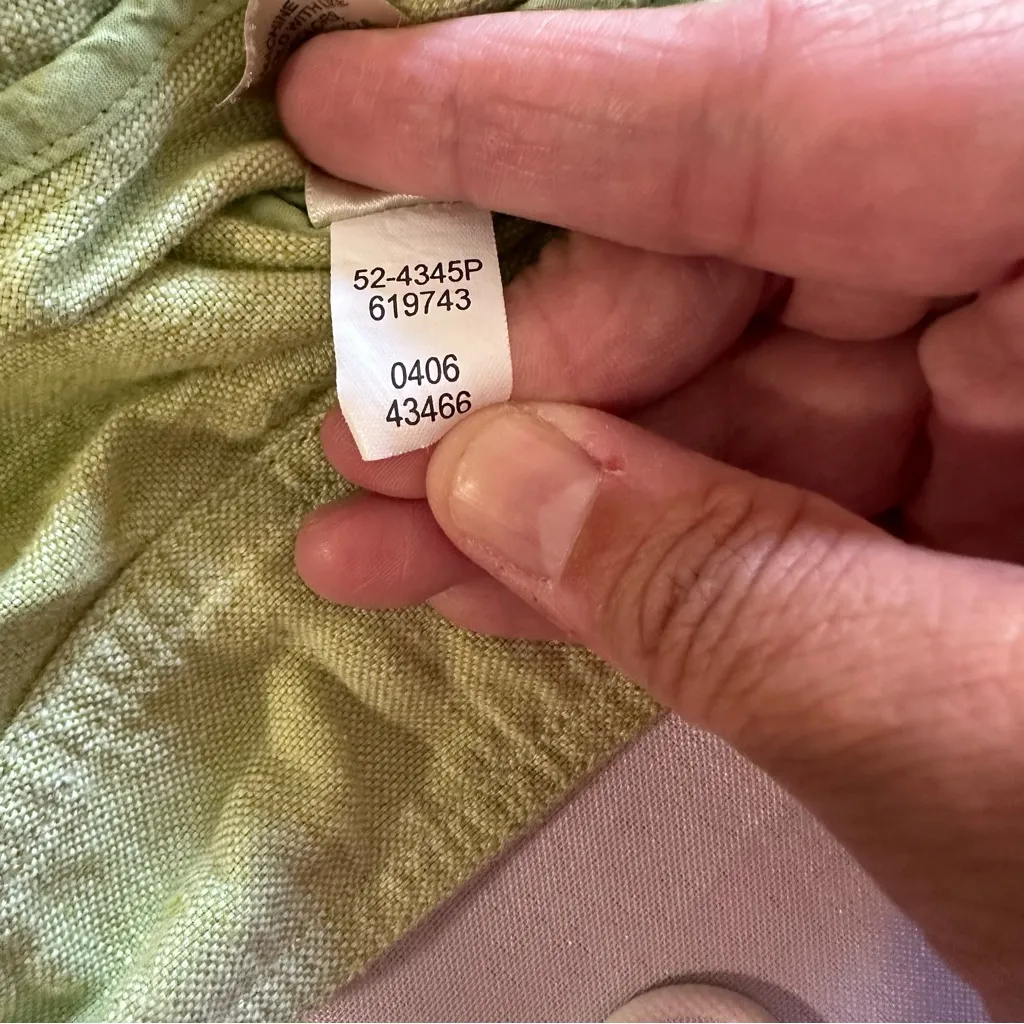 J Jill • Linen Blend Jacket Size L Petite Lime Green Front Pockets Blazer - Image 9