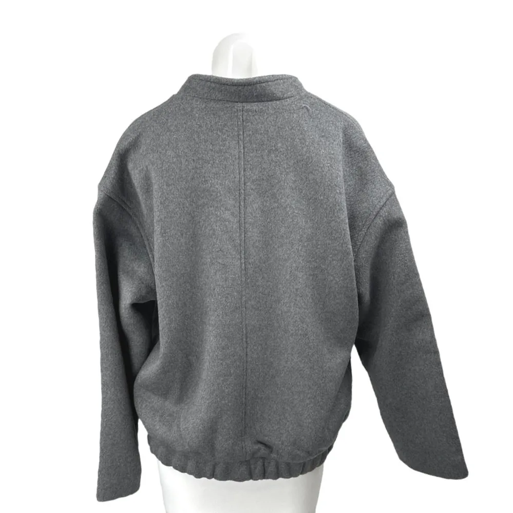 Abercrombie & Fitch Women's Black Long Sleeve Oversized Bomber Jacket Size M - Image 2