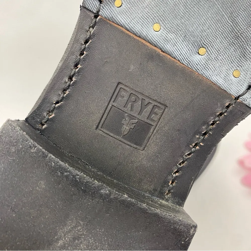 Frye Vicky Artisan Back Zip Leather Ankle Buckle Boots: Charcoal Taupe Grey - Image 14