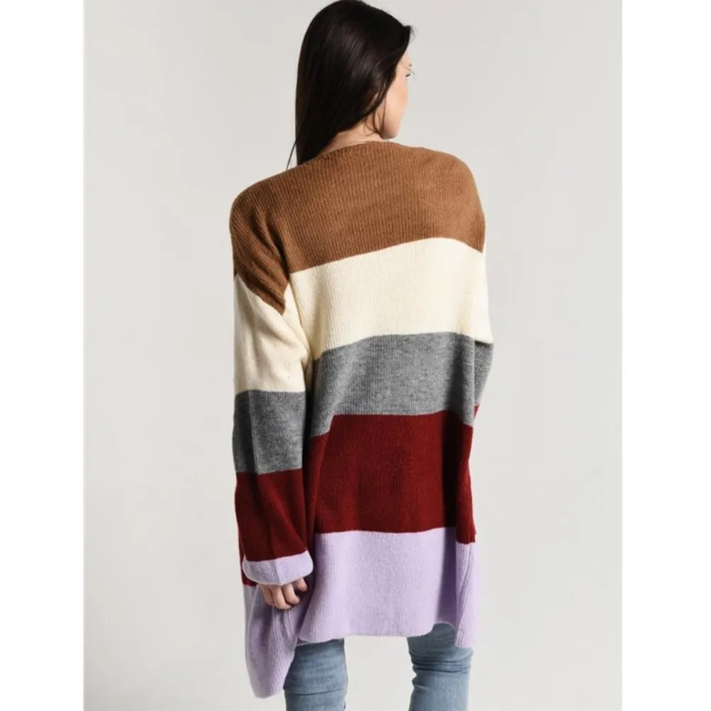 Moon River Bubble Sleeve Oversized Cardigan - Image 3