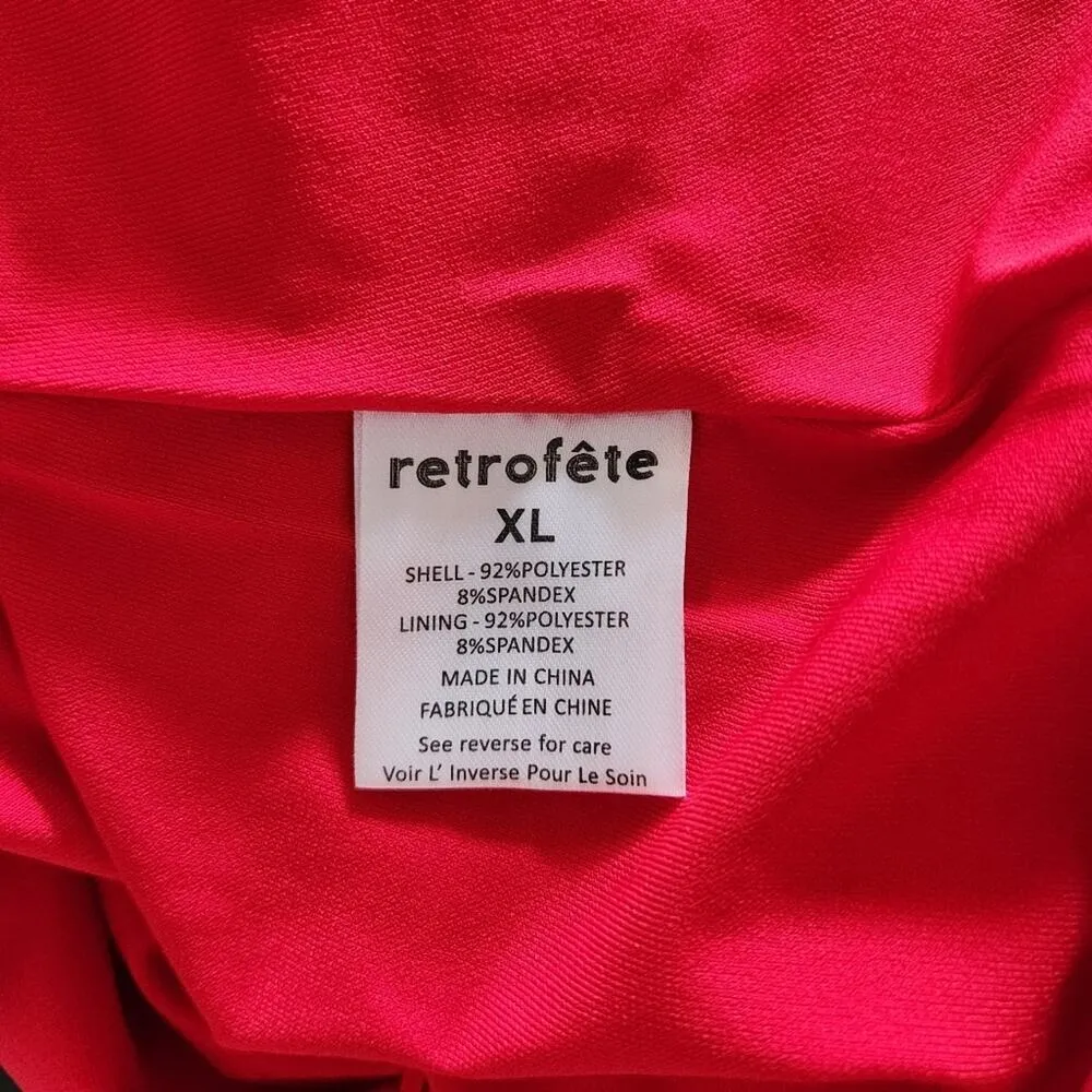 Retrofete Miley Dress Red Maxi Cutout Long Sleeve Size XL NWT Long Sleeve - Image 14