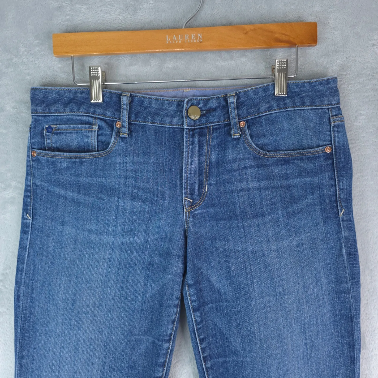 Gap 1969 Jeans Womens 30/10R Blue Sexy Boot Cut Low Rise Stretch Medium Wash Y2K - Image 3