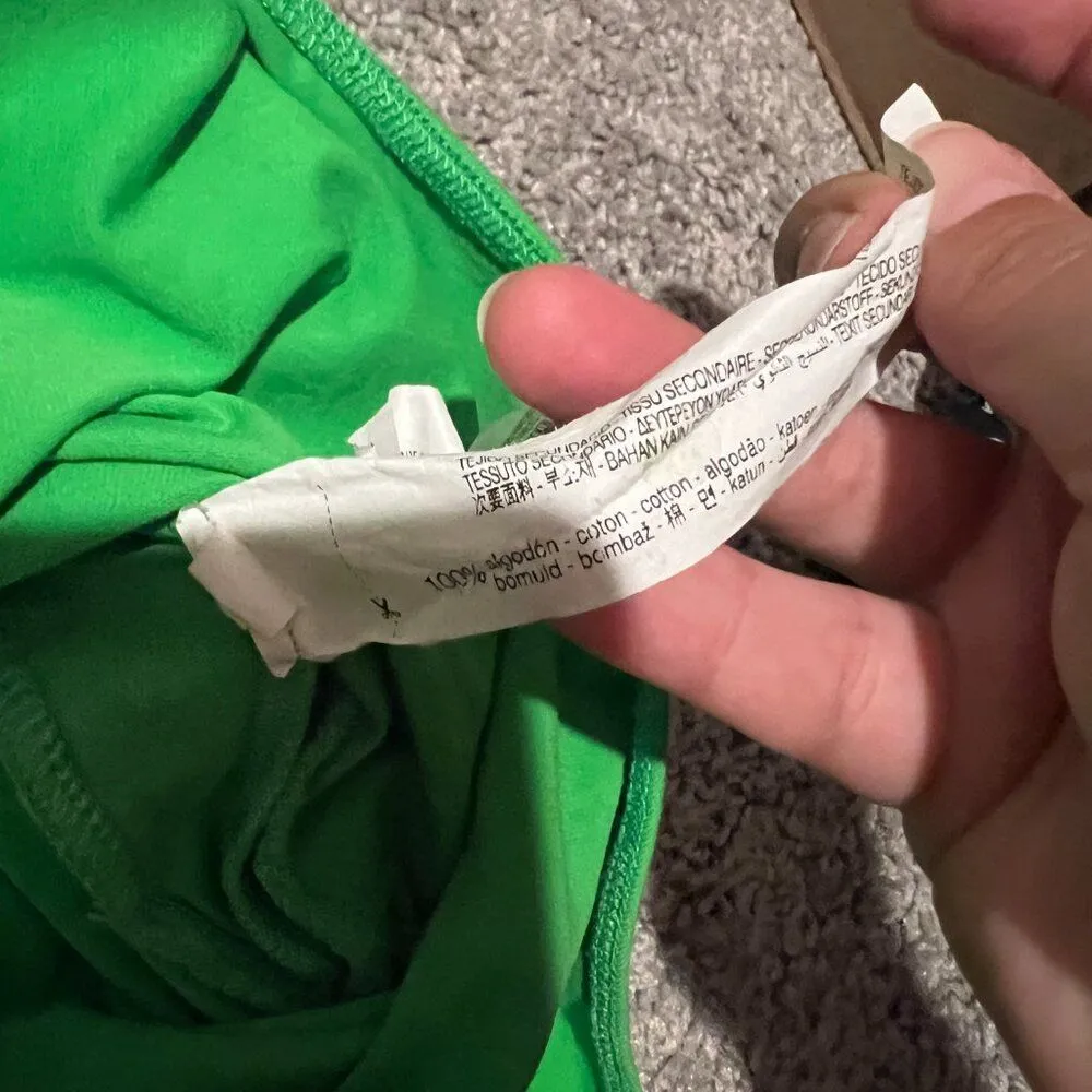 ZARA Women's Asymmetric Ruffled Bodysuit Size S in Green - Image 9