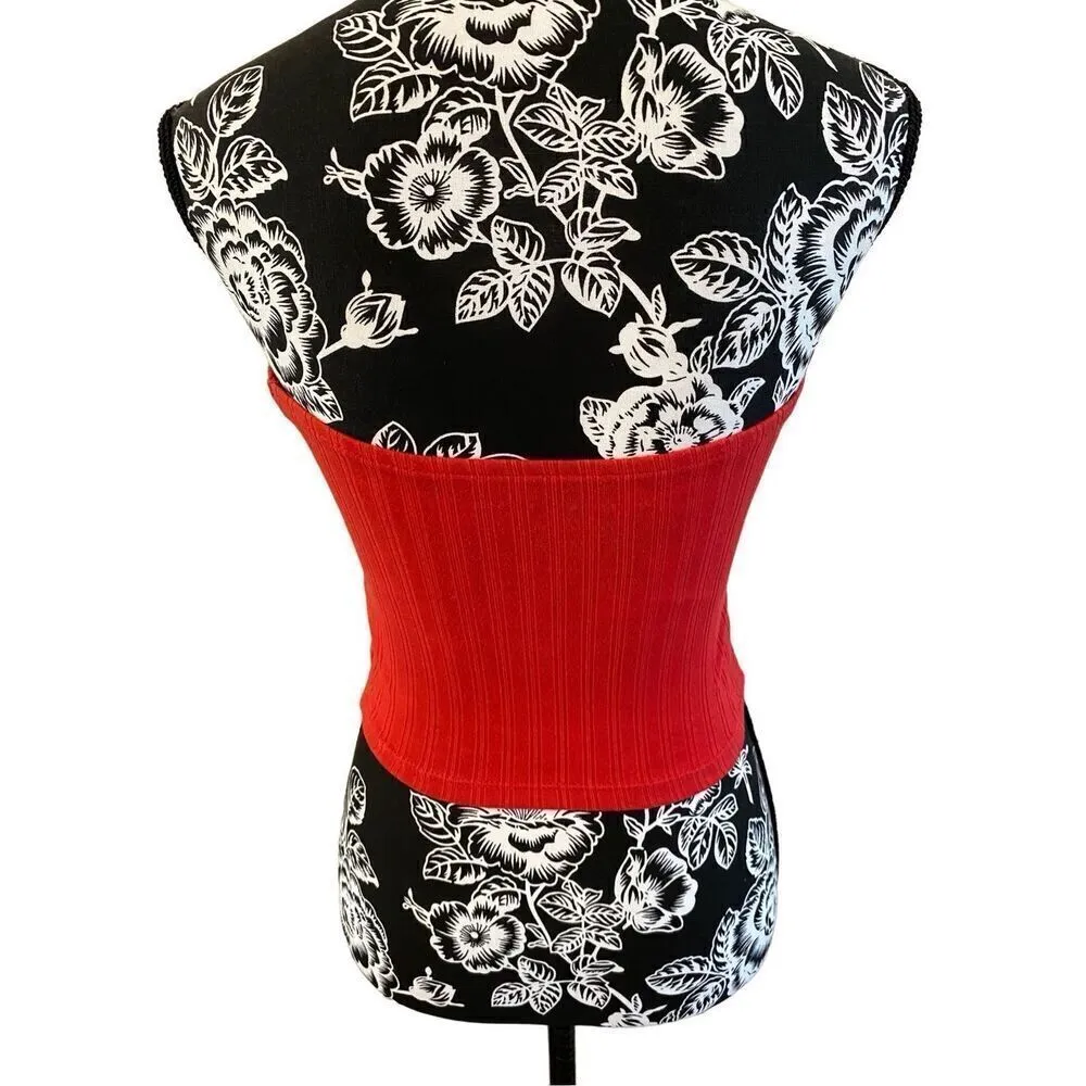 American Eagle Strapless Top Tube Top Cropped Textured Summer Beach Coastal - Image 3