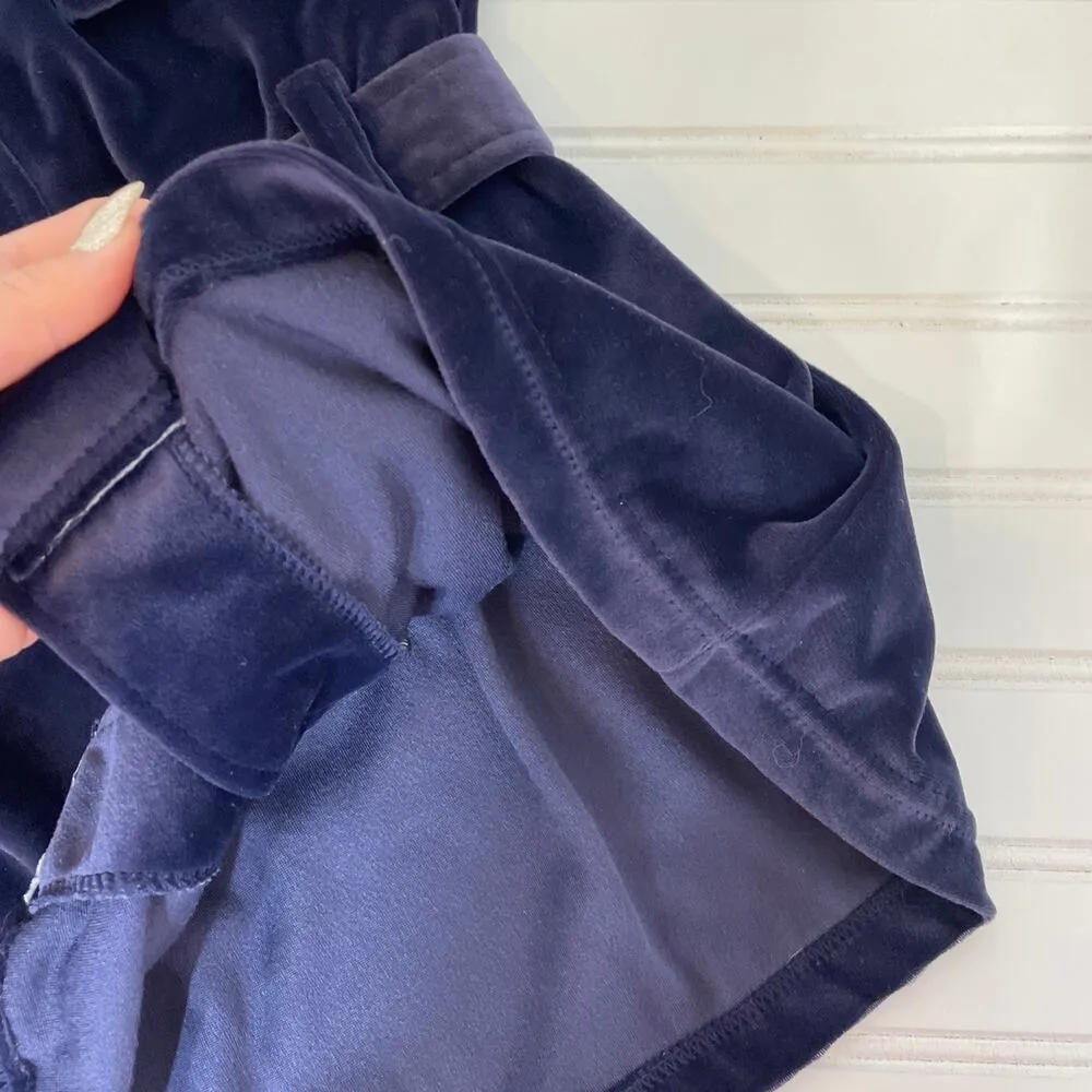 One Step Up Women’s Velour Purple Belted Button Down Shirt Size S - Image 7