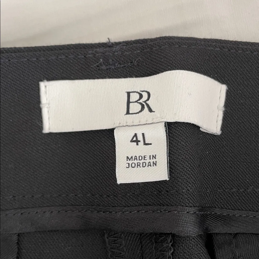 BANANA REPUBLIC High Rise Barrel Italian Wool Pants Belted in Black Size 4L - Image 10