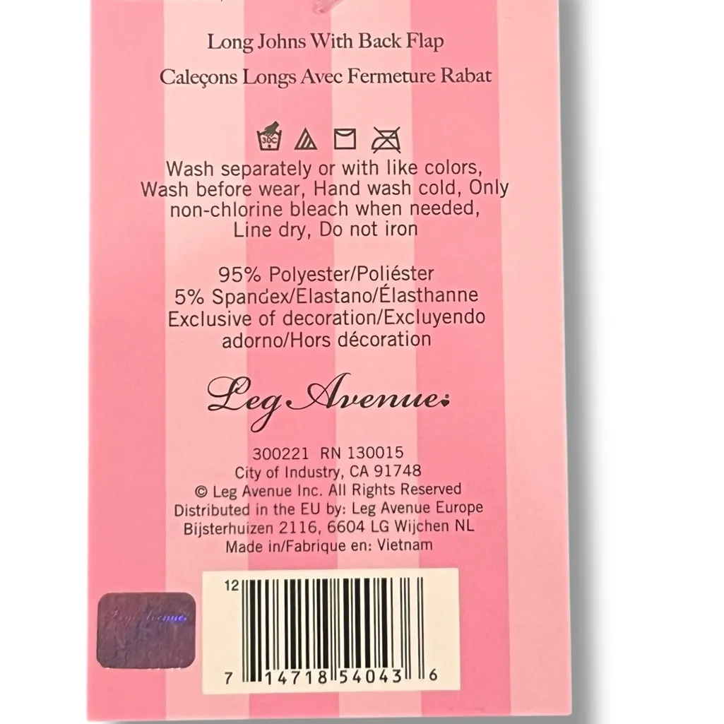 Leg Avenue Women’s Sexy Red Cozy Brushed Ribbed Long Johns Sz S/M Flap Opening - Image 7