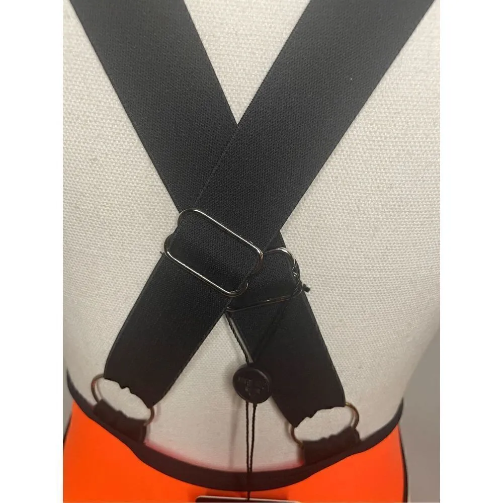 NWT One Piece Plunge Neck Swimsuit Size S Orange Mesh Pool Vacation Beach Sexy Orange - Image 4