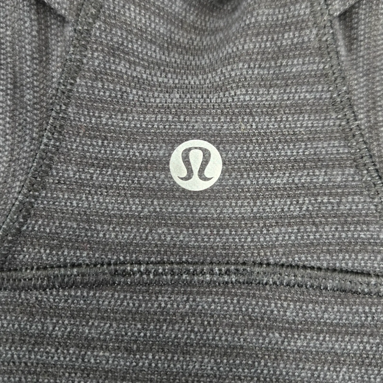 Lululemon Gray Microstripe Scuba Funnel Neck Asymmetrical Zip Wrap Jacket Size 6 - Image 9