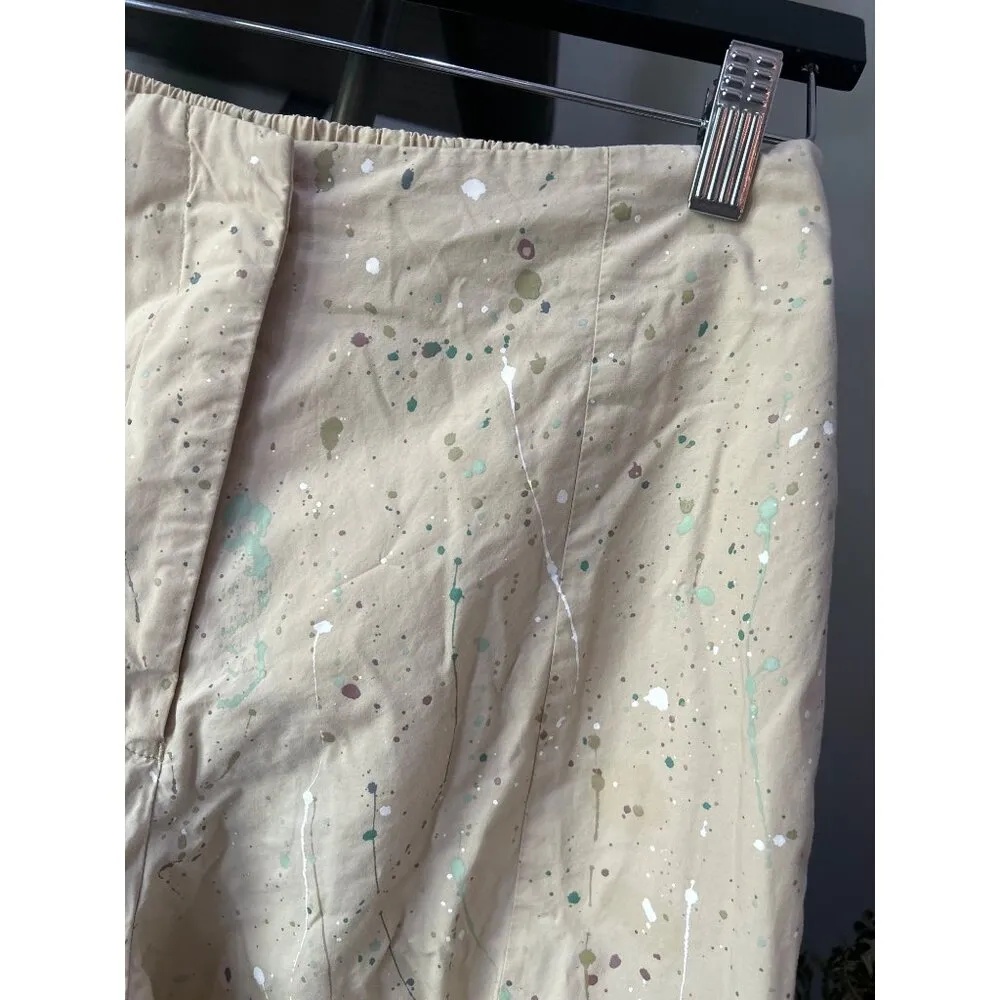 ATM Anthony Thomas Melillo Cotton Poplin Wide Leg Cropped Pants Butter Combo 4 Tan - Image 7