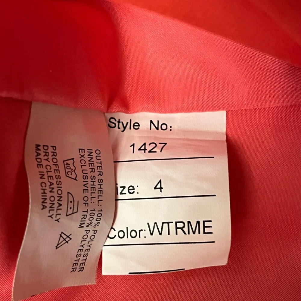 Allure Bridal coral open back chiffon maxi bridesmaid dress NWOT Red Size 4 - Image 6