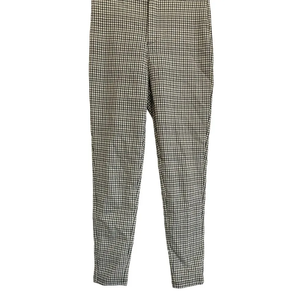 Zara‎ Dark Green and Ivory Plaid High Rise Leggings NWOT - M - Image 12