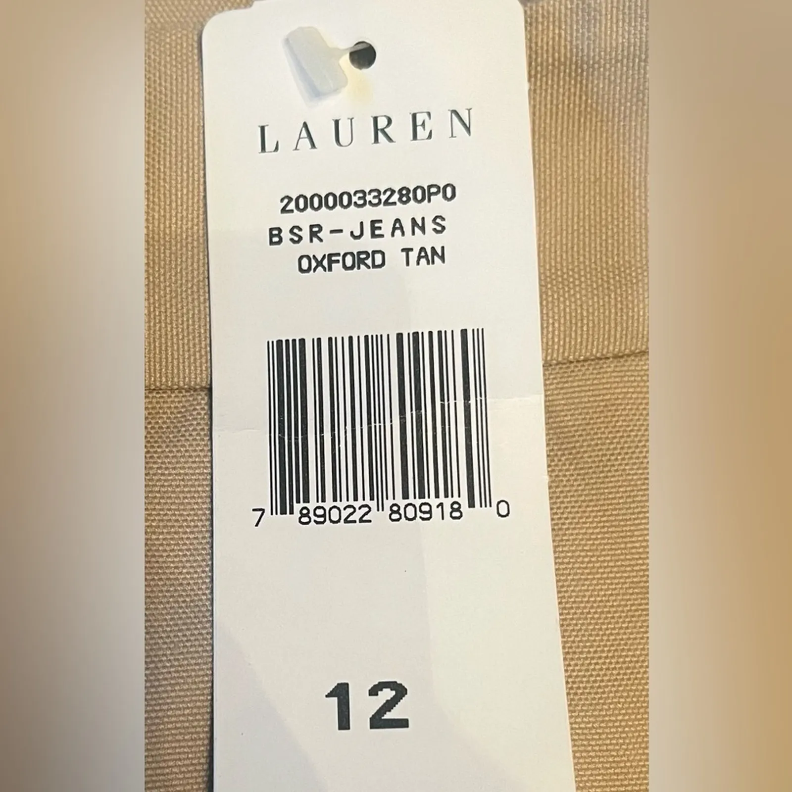 Lauren Ralph Lauren vintage green label BSR shorts in Oxford tan, size 12 - Image 7