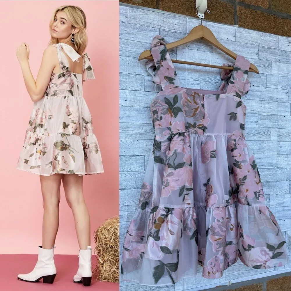 Sister Jane Likely Lady Floral Mini Dress XS Pink - Image 3
