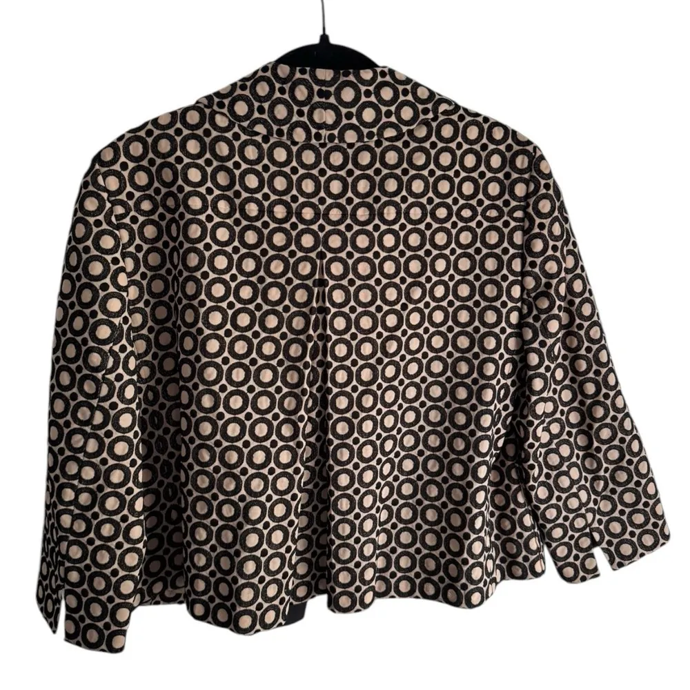 Akris Punto Cropped Jacket 8 Tan‎ Black Blazer - Image 6