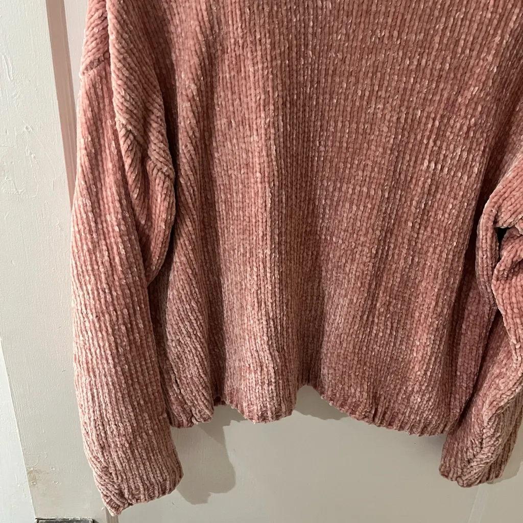 LA Hearts  Blush Chunky Crew Neck Sweater Relaxed Fit - Image 6