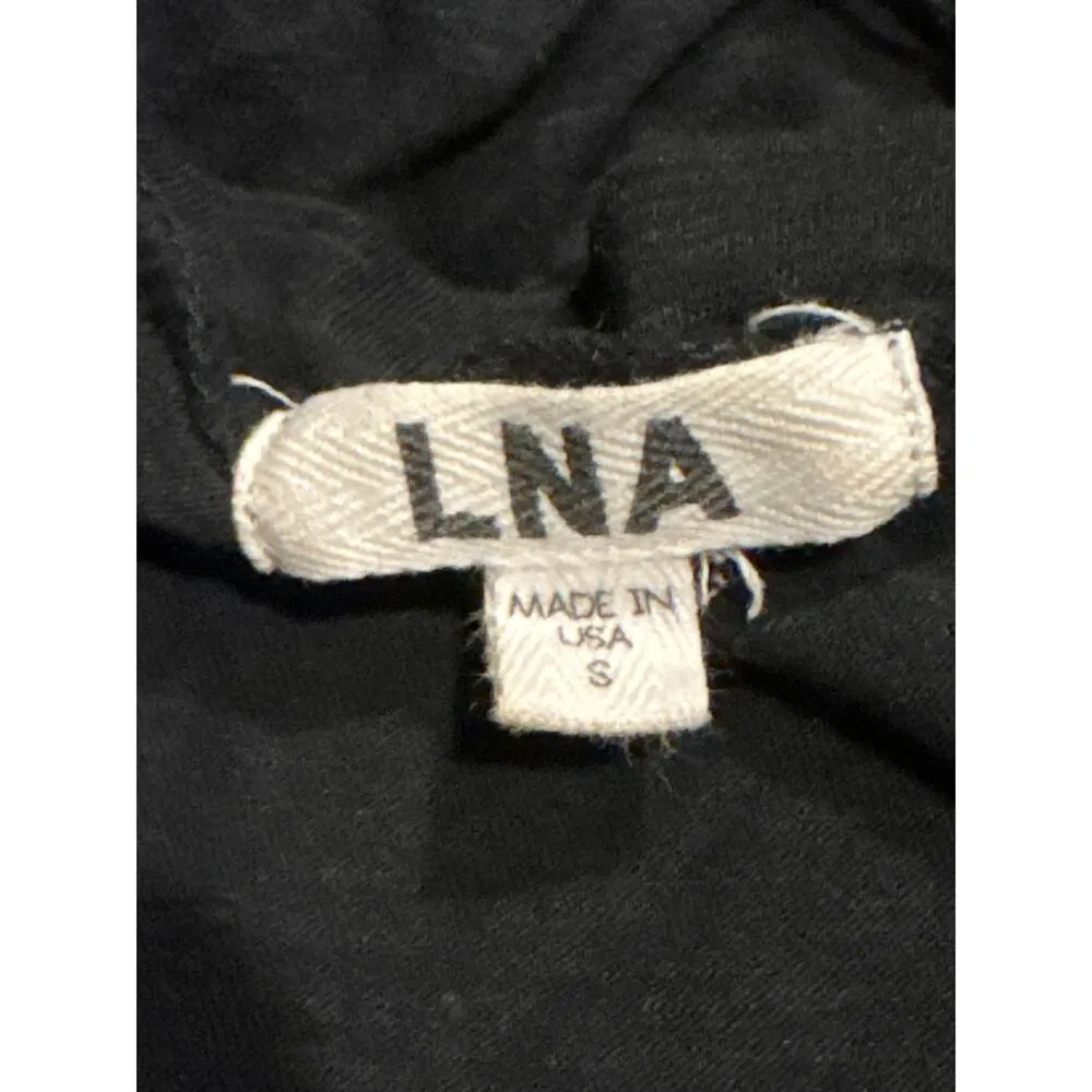 LNA Double Cut Shirt Tank Mini Dress in black made in USA  small - Image 11