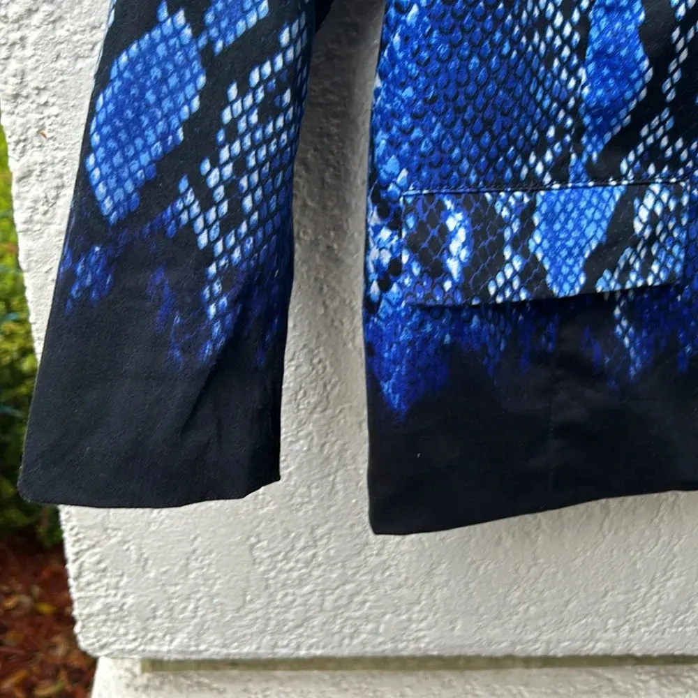 Michael Kors  Blue Snakeskin print jacket - Image 4