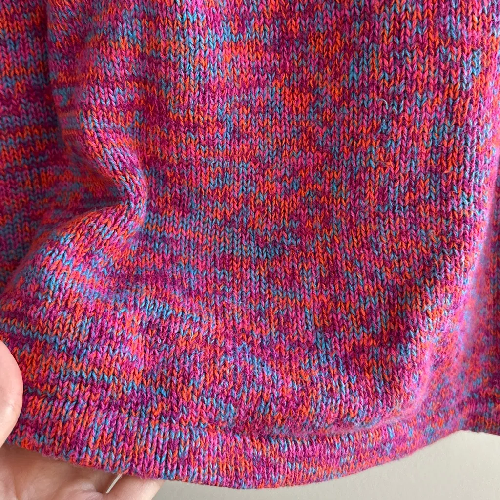 Vintage Multicolored Crewneck Camping Sweater, Size Large (14/16) Pink - Image 14