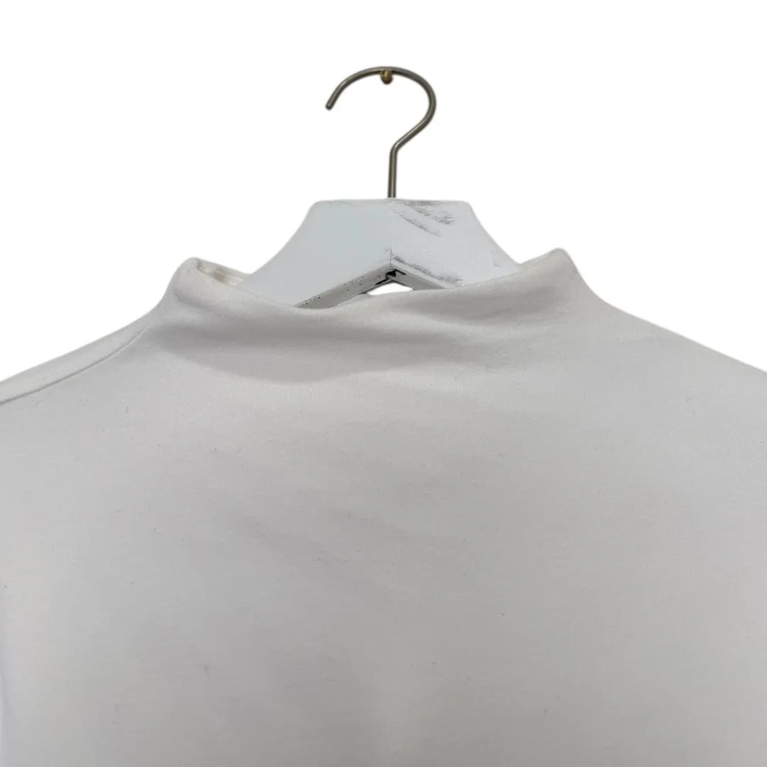 Nuuds Mock Neck Long Sleeve Top Women’s Medium White - Image 4