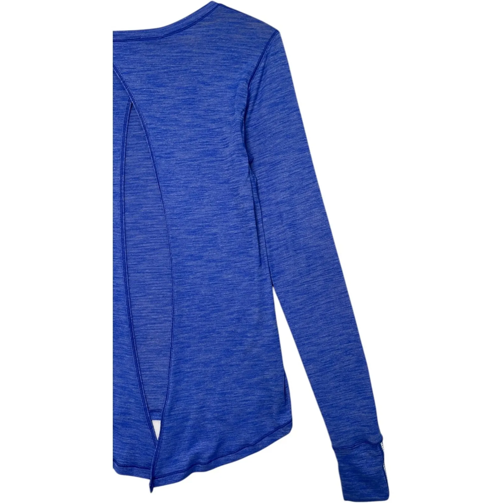 Lululemon Top Womens Small Blue Beat The Heat Split Back Athleisure Athletic Gym - Image 7