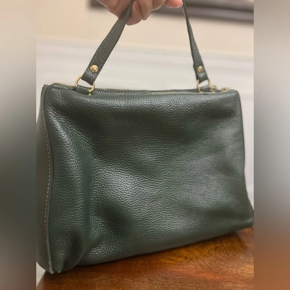 Rossi Firenze Genuine Leather Satchel – Made in Italy Green - Image 4