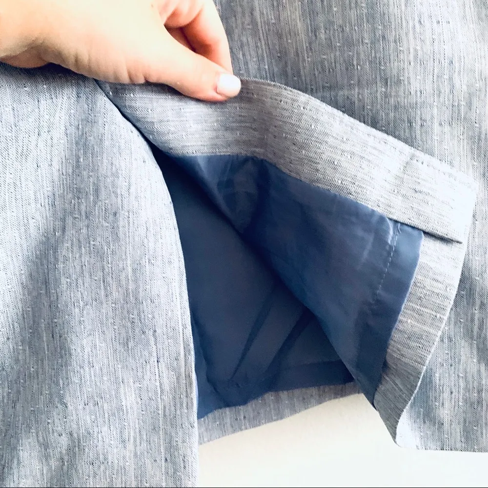 Kasper Light Blue Lightweight Pencil Suit Skirt Size 10 Spring Summer - Image 5