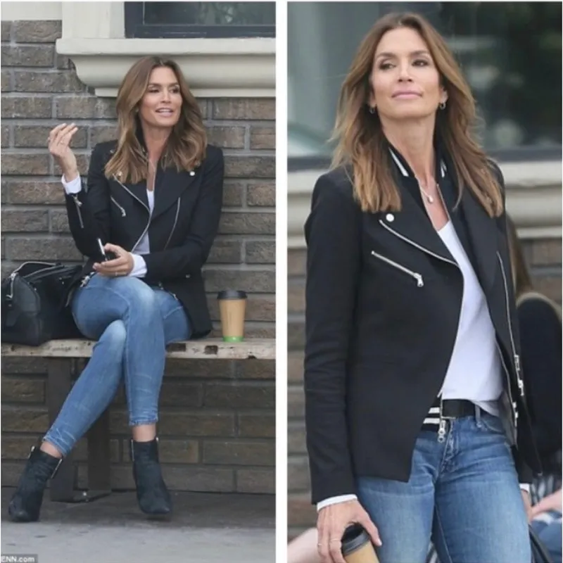 Veronica Beard Hadley Scuba Moto Jacket Navy - Image 10