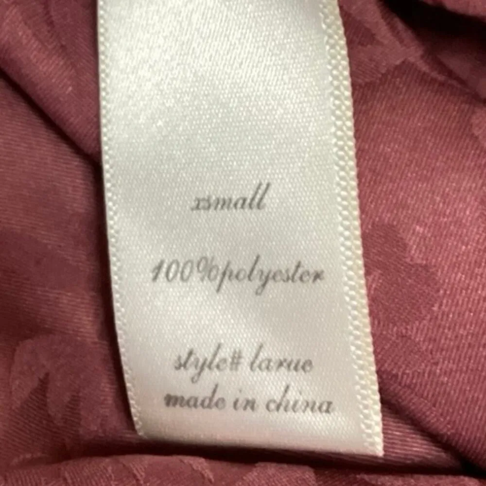 Altar'd State Pink Purple Satin Floral Ruffle Mini Cami Camisole Wrap Dress XS - Image 6