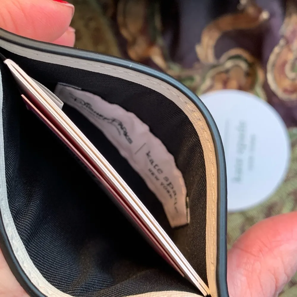 Authentic KATE SPADE LImited Edition leather dots Disney card case - Image 7